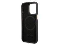 Funda rígida negra Guess GUHMP13LSAPSTK para iPhone 13 Pro / 13 de 6,1" con placa con logotipo de pe Funda rígida negra Guess GUHMP13LSAPSTK para iPhone 13 Pro / 13 de 6,1" con placa con logotipo de pe