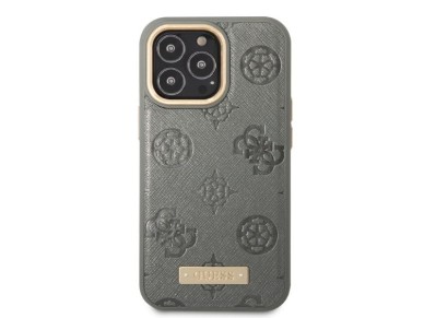 Funda rígida Guess GUHMP13LSAPSTG para iPhone 13 Pro / 13 de 6,1" en gris/gris con placa con logotip Funda rígida Guess GUHMP13LSAPSTG para iPhone 13 Pro / 13 de 6,1" en gris/gris con placa con logotip