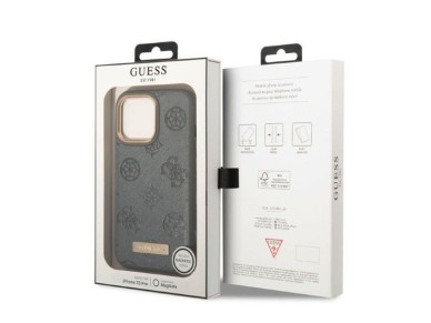 Funda rígida Guess GUHMP13LSAPSTG para iPhone 13 Pro / 13 de 6,1" en gris/gris con placa con logotip Funda rígida Guess GUHMP13LSAPSTG para iPhone 13 Pro / 13 de 6,1" en gris/gris con placa con logotip