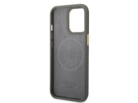 Capa rígida cinza/cinza Guess GUHMP13XSAPSTG para iPhone 13 Pro Max 6.7" com placa de logotipo Peony Capa rígida cinza/cinza Guess GUHMP13XSAPSTG para iPhone 13 Pro Max 6.7" com placa de logotipo Peony