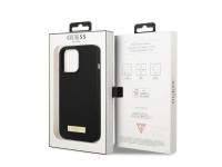 Guess GUHMP13LSPLK iPhone 13 Pro / 13 6.1" black/black hard case Silicone Logo Plate MagSafe Guess GUHMP13LSPLK iPhone 13 Pro / 13 6.1" black/black hard case Silicone Logo Plate MagSafe