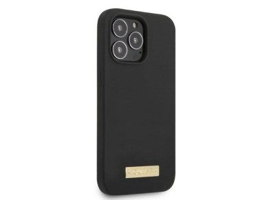 Guess GUHMP13XSPLK iPhone 13 Pro Max 6.7" black/black hard case Silicone Logo Plate MagSafe Guess GUHMP13XSPLK iPhone 13 Pro Max 6.7" black/black hard case Silicone Logo Plate MagSafe