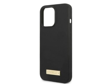Guess GUHMP13XSPLK iPhone 13 Pro Max 6.7" black/black hard case Silicone Logo Plate MagSafe Guess GUHMP13XSPLK iPhone 13 Pro Max 6.7" black/black hard case Silicone Logo Plate MagSafe