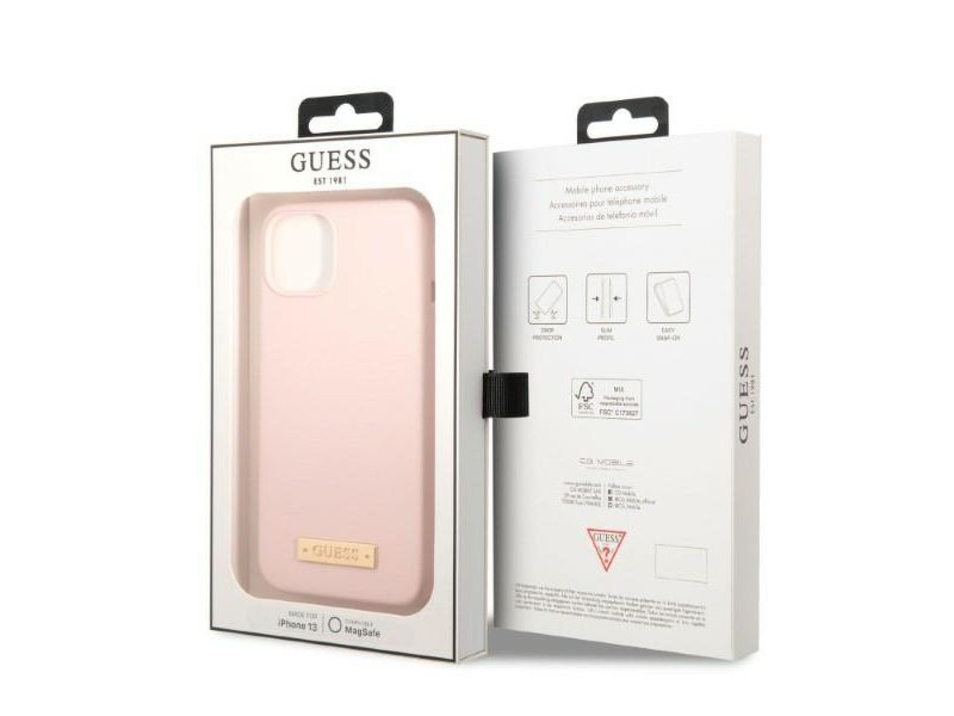 Capa rígida de silicone com logo e MagSafe para iPhone 13 mini 5.4