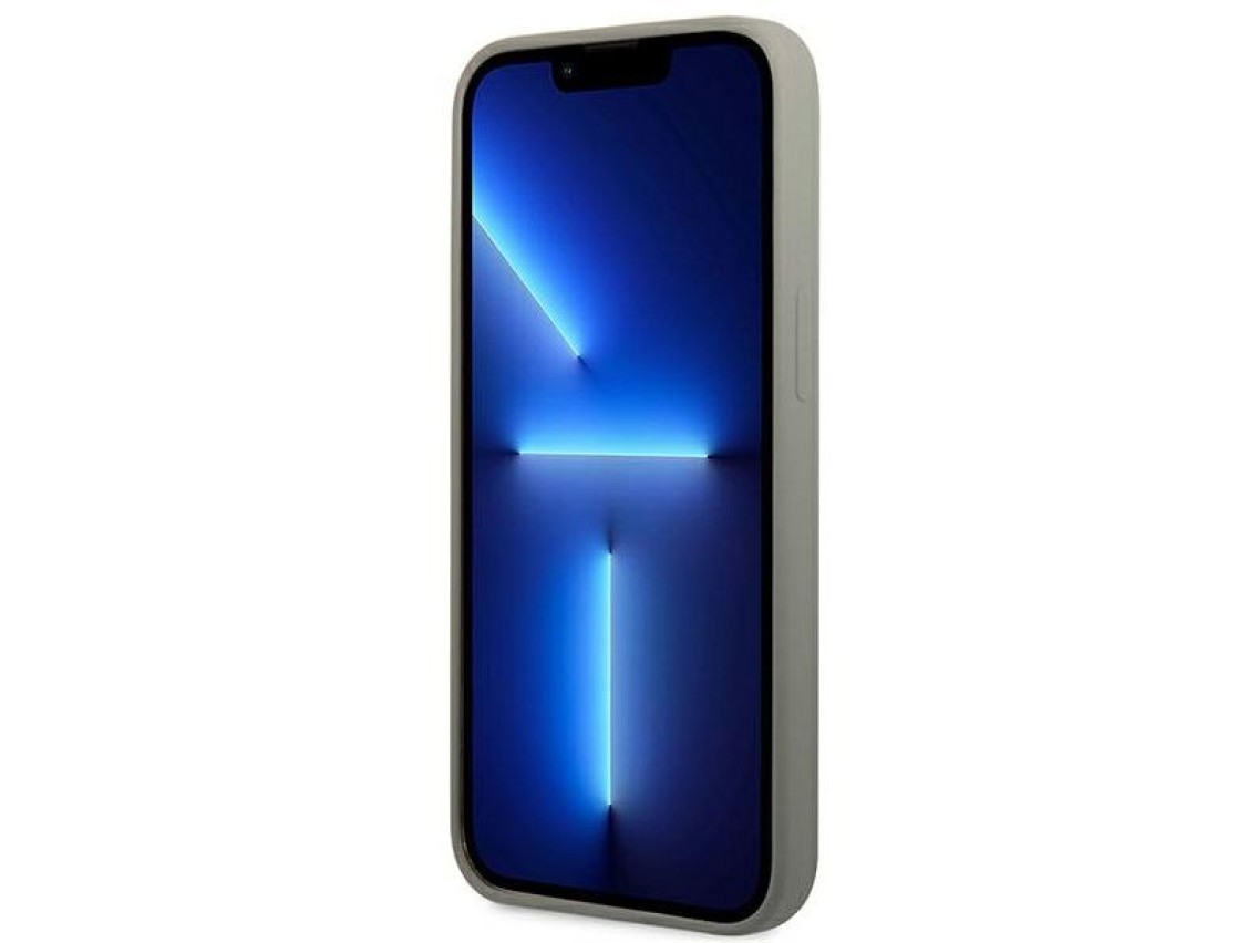 Capa rígida Guess GUHMP13LSPLG para iPhone 13 Pro / 13 de 6,1" cinza/cinza com placa de silicone e l