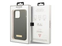 Guess GUHMP13XSPLG iPhone 13 Pro Max 6.7" grey/grey hard case Silicone Logo Plate MagSafe Guess GUHMP13XSPLG iPhone 13 Pro Max 6.7" grey/grey hard case Silicone Logo Plate MagSafe