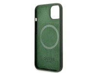 Capa rígida Guess GUHMP13MSBPLA para iPhone 13 de 6,1" nas cores verde/cáqui, com placa de silicone Capa rígida Guess GUHMP13MSBPLA para iPhone 13 de 6,1" nas cores verde/cáqui, com placa de silicone