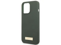 Funda Guess de silicona con logo y placa MagSafe para iPhone 13 Pro / iPhone 13 - verde Funda Guess de silicona con logo y placa MagSafe para iPhone 13 Pro / iPhone 13 - verde