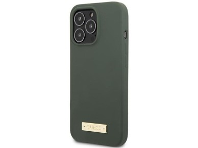 Guess GUHMP13XSPLA iPhone 13 Pro Max 6.7" green/khaki hard case Silicone Logo Plate MagSafe Guess GUHMP13XSPLA iPhone 13 Pro Max 6.7" green/khaki hard case Silicone Logo Plate MagSafe