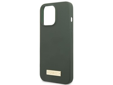 Guess GUHMP13XSPLA iPhone 13 Pro Max 6.7" green/khaki hard case Silicone Logo Plate MagSafe Guess GUHMP13XSPLA iPhone 13 Pro Max 6.7" green/khaki hard case Silicone Logo Plate MagSafe