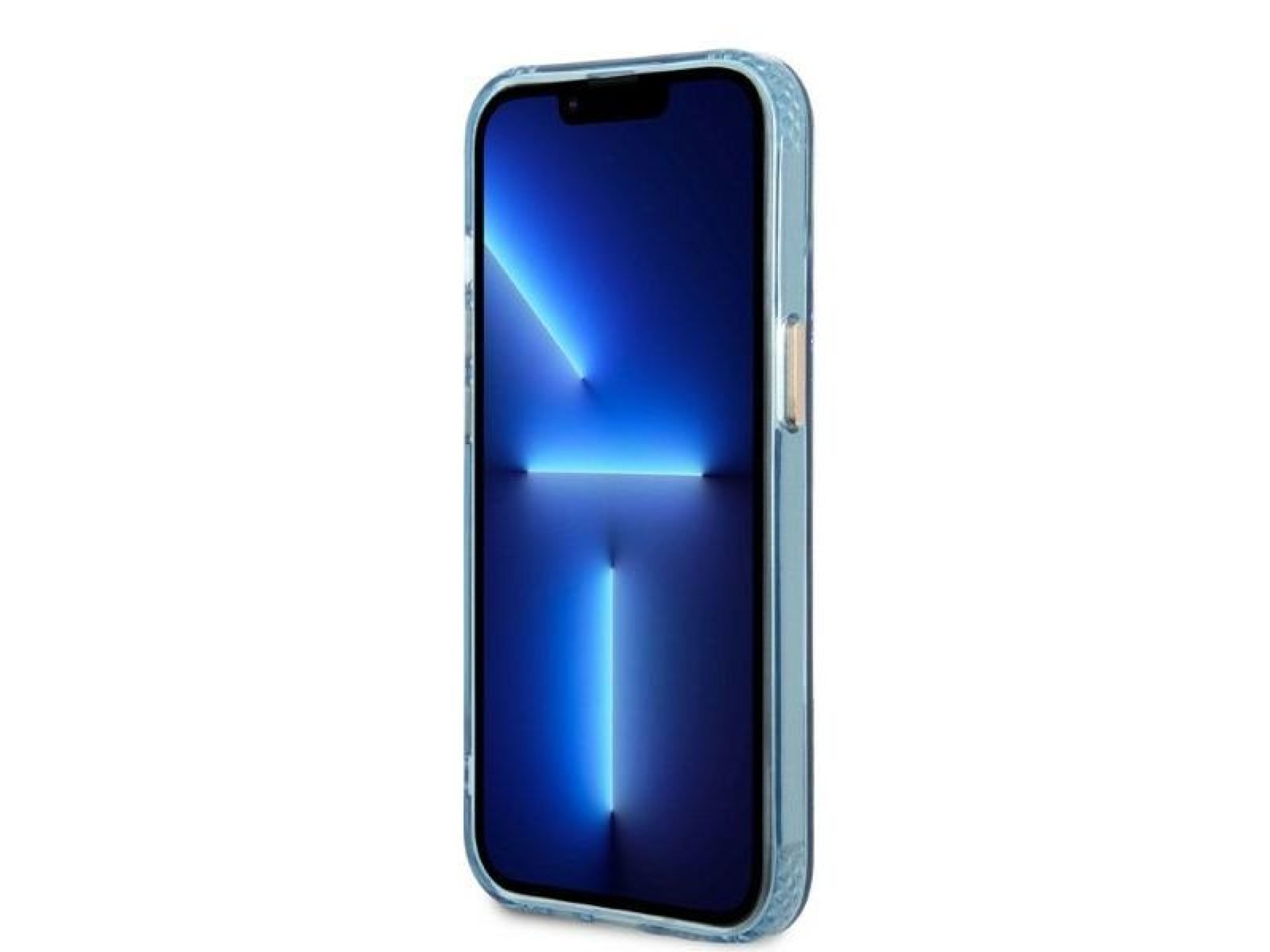 Guess Gold Outline Translucent MagSafe case for iPhone 13 - blue