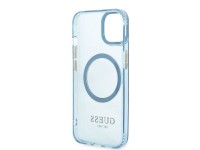 Guess Gold Outline Translucent MagSafe case for iPhone 13 - blue Guess Gold Outline Translucent MagSafe case for iPhone 13 - blue