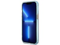 Funda translúcida Guess Gold Outline MagSafe para iPhone 13 Pro / iPhone 13 - azul Funda translúcida Guess Gold Outline MagSafe para iPhone 13 Pro / iPhone 13 - azul