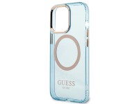 Funda translúcida Guess Gold Outline MagSafe para iPhone 13 Pro / iPhone 13 - azul Funda translúcida Guess Gold Outline MagSafe para iPhone 13 Pro / iPhone 13 - azul