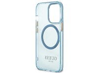 Funda translúcida Guess Gold Outline MagSafe para iPhone 13 Pro / iPhone 13 - azul Funda translúcida Guess Gold Outline MagSafe para iPhone 13 Pro / iPhone 13 - azul