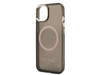 Capa Guess Gold Outline Translucent MagSafe para iPhone 13 - preta Capa Guess Gold Outline Translucent MagSafe para iPhone 13 - preta