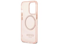 Guess GUHMP13LHTCMP iPhone 13 Pro / 13 6.1" pink/pink hard case Gold Outline Translucent MagSafe Guess GUHMP13LHTCMP iPhone 13 Pro / 13 6.1" pink/pink hard case Gold Outline Translucent MagSafe