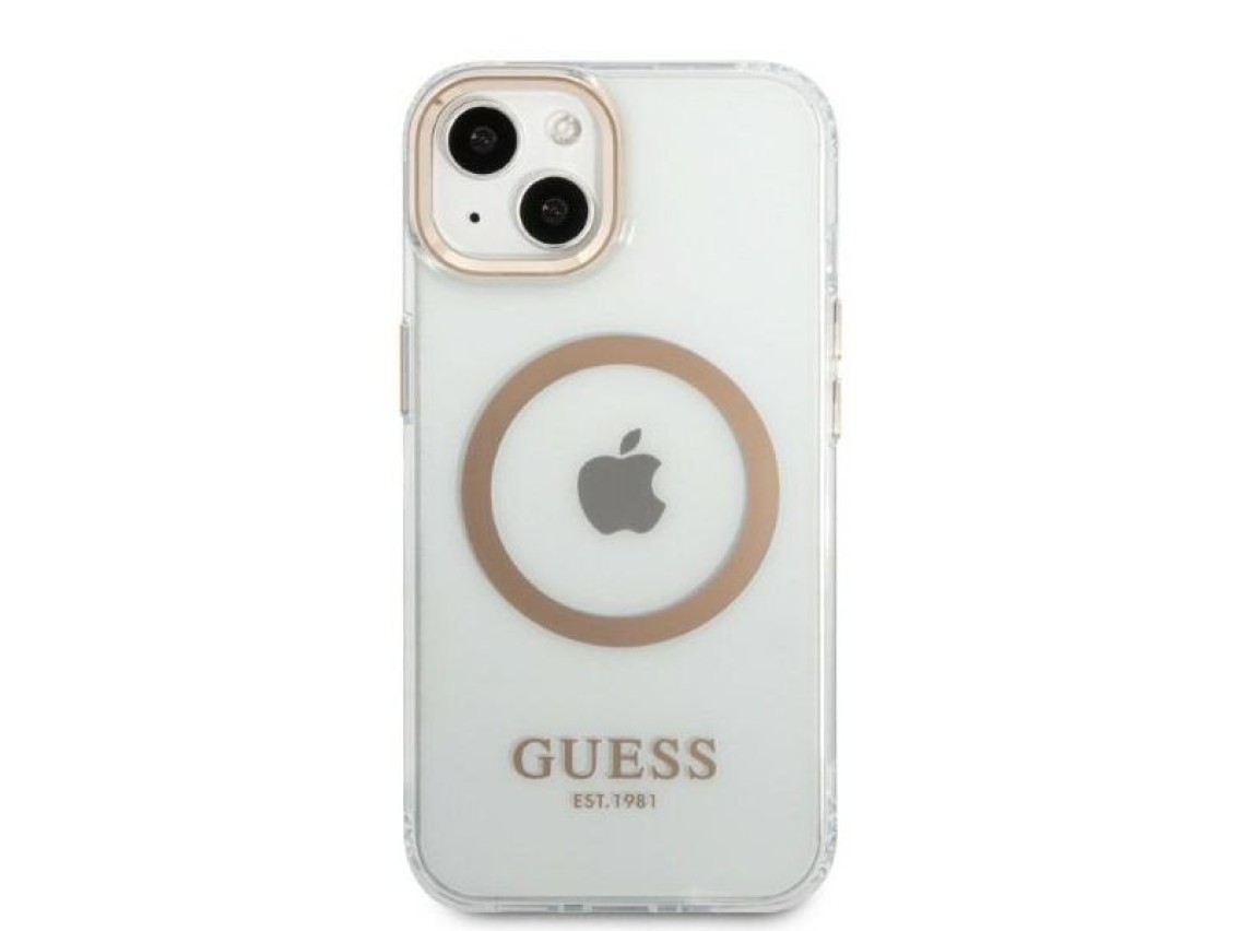Guess GUHMP13MHTRMD iPhone 13 6.1 "gold / gold hard case Metal Outline Magsafe