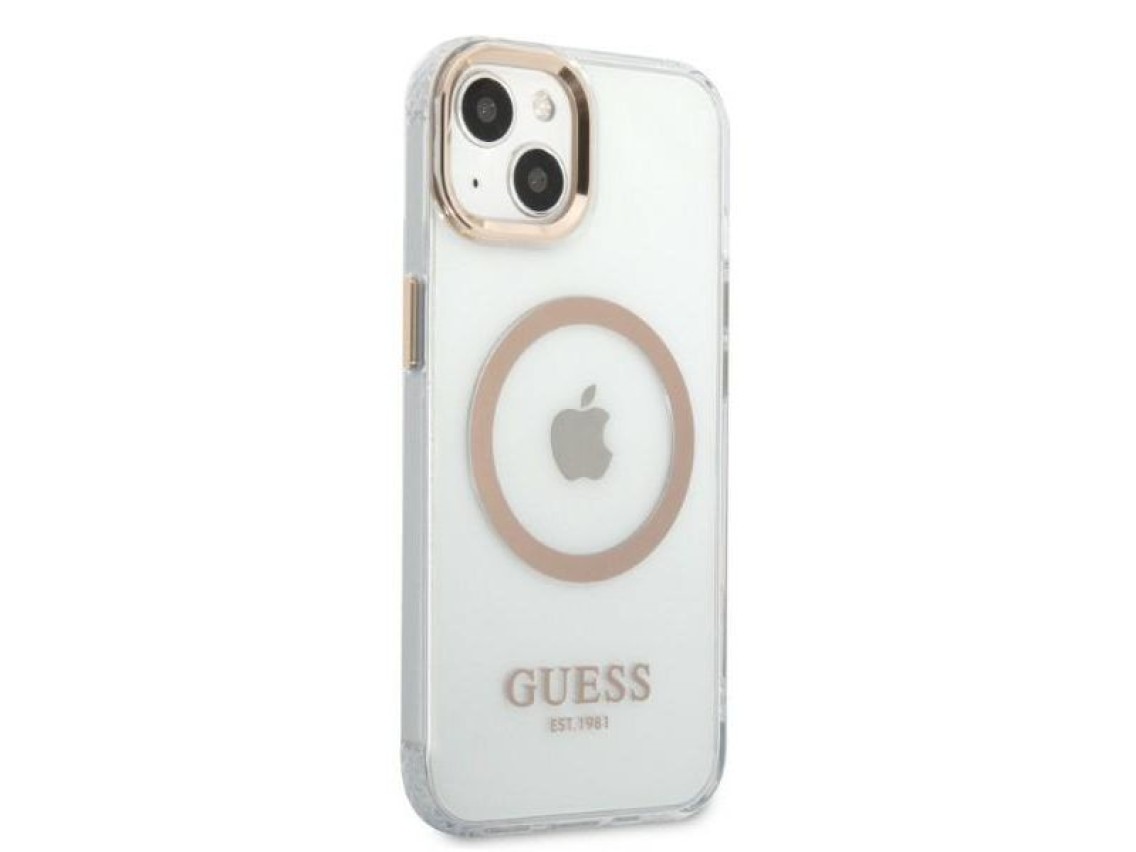 Guess GUHMP13MHTRMD iPhone 13 6.1 "gold / gold hard case Metal Outline Magsafe