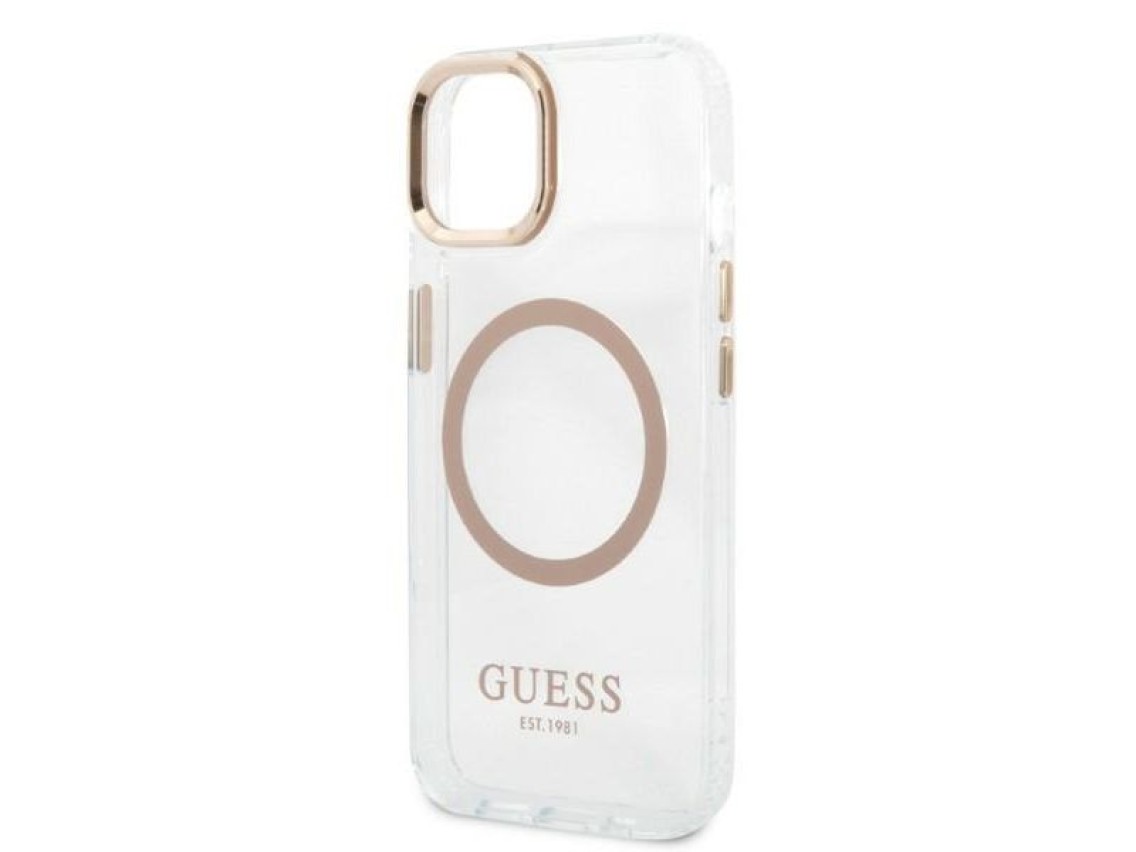 Guess GUHMP13MHTRMD iPhone 13 6.1 "gold / gold hard case Metal Outline Magsafe
