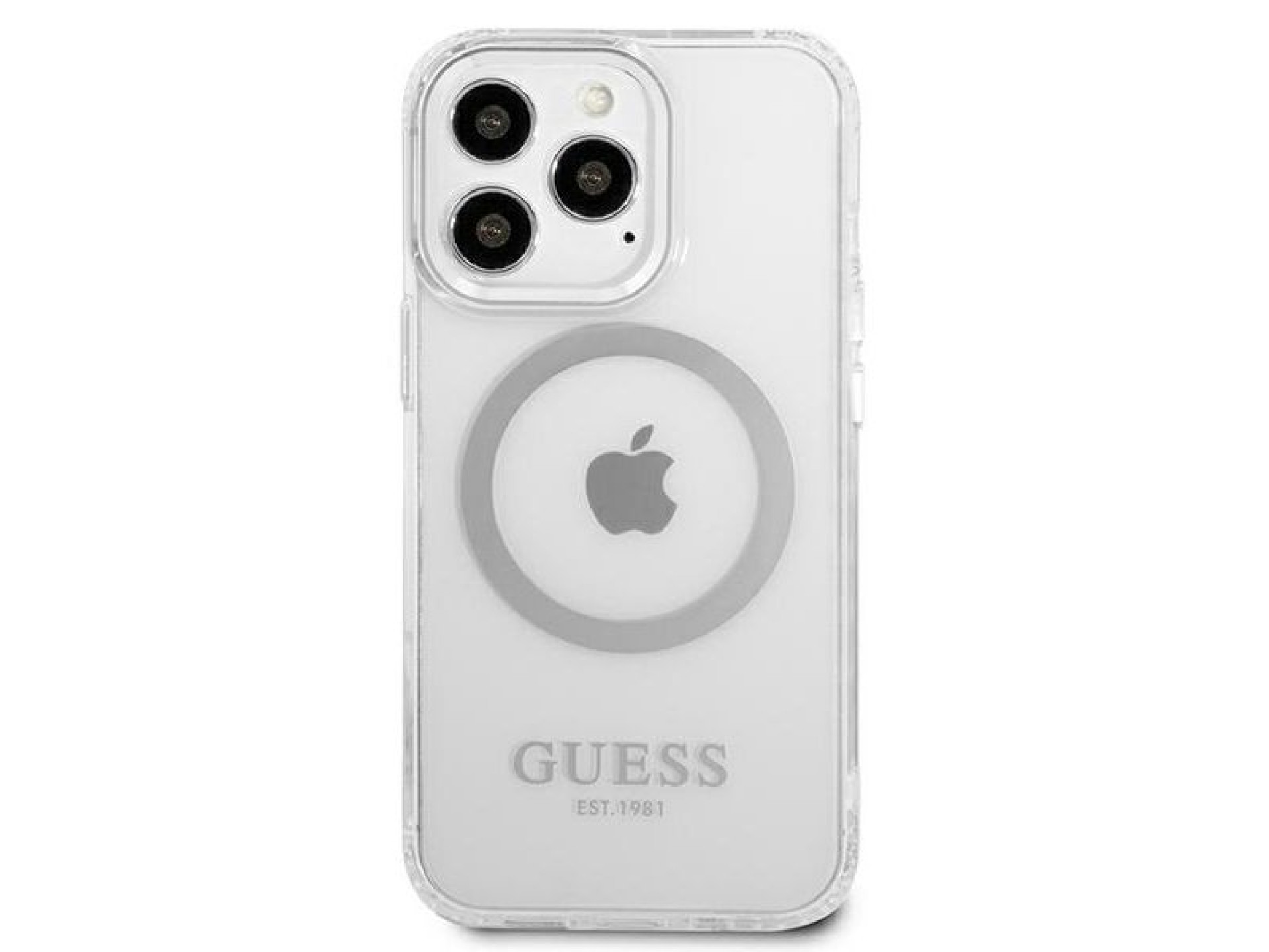 Guess Metal Outline MagSafe case for iPhone 13 Pro / iPhone 13 - silver