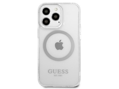 Guess Metal Outline MagSafe case for iPhone 13 Pro / iPhone 13 - silver Guess Metal Outline MagSafe case for iPhone 13 Pro / iPhone 13 - silver