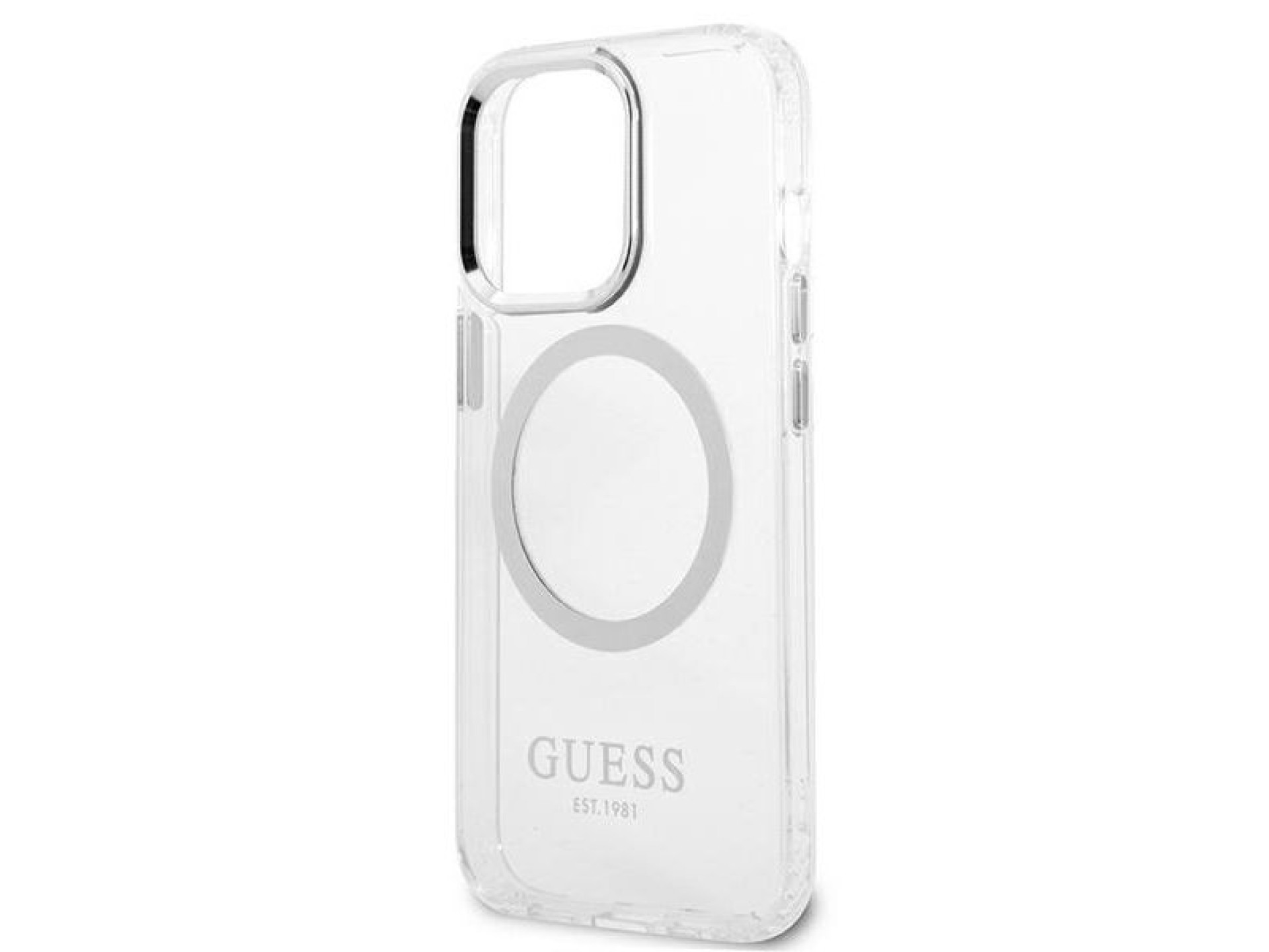 Guess Metal Outline MagSafe case for iPhone 13 Pro / iPhone 13 - silver