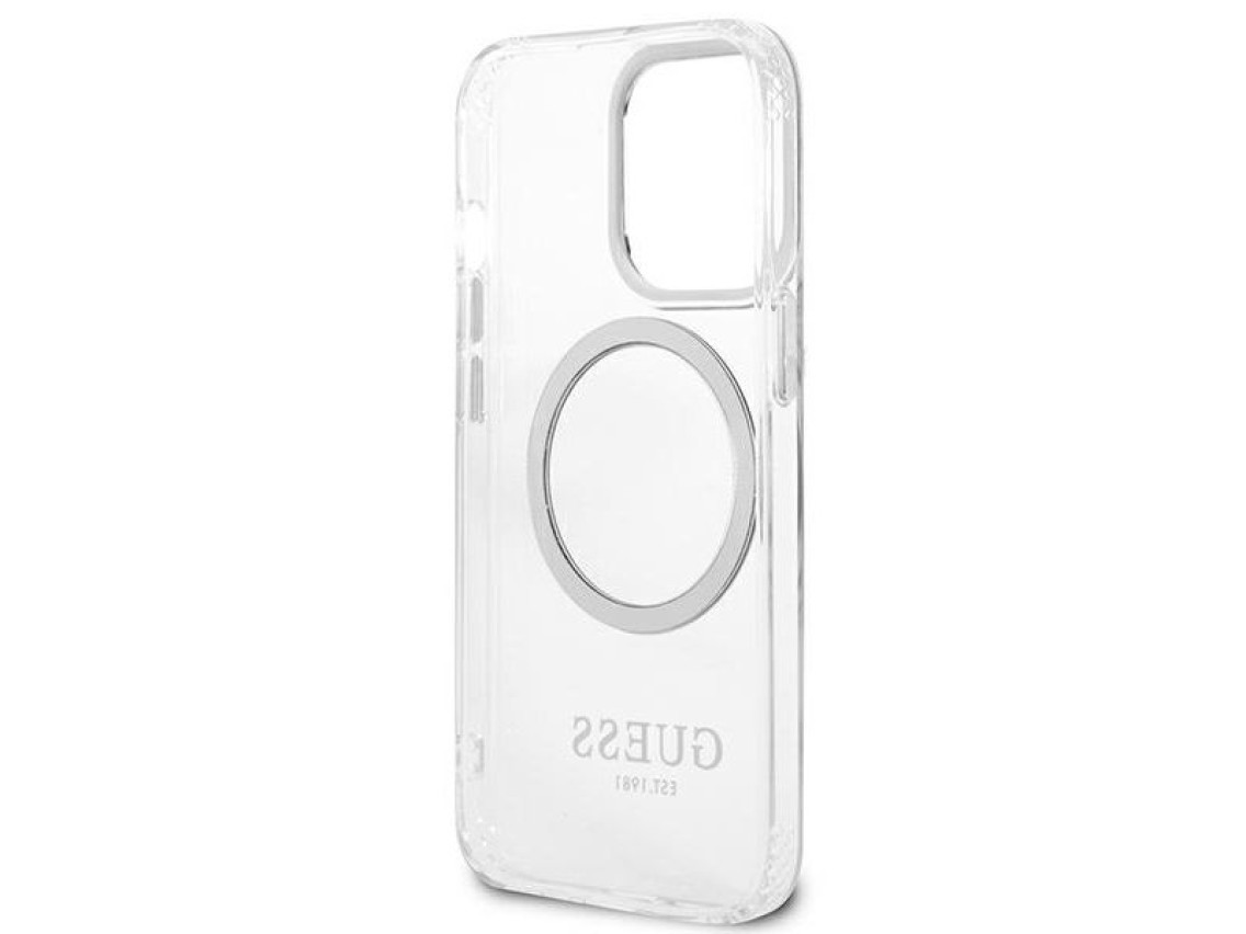 Guess Metal Outline MagSafe case for iPhone 13 Pro / iPhone 13 - silver