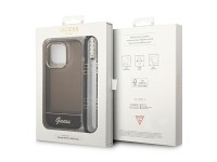 Funda Guess translúcida con correa color perla para iPhone 14 Pro - Negra Funda Guess translúcida con correa color perla para iPhone 14 Pro - Negra