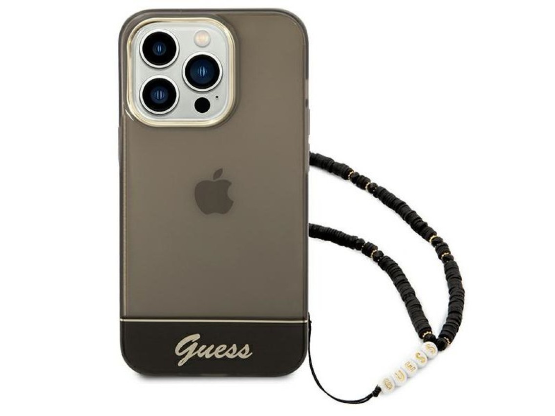 Guess GUHCP14XHGCOHK iPhone 14 Pro Max 6,7 "black / black hardcase Translucent Pearl Strap