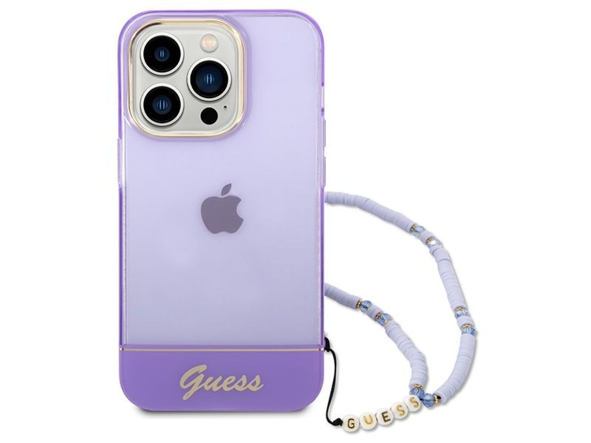 Capa rígida roxa/roxa Guess GUHCP14LHGCOHU para iPhone 14 Pro de 6,1