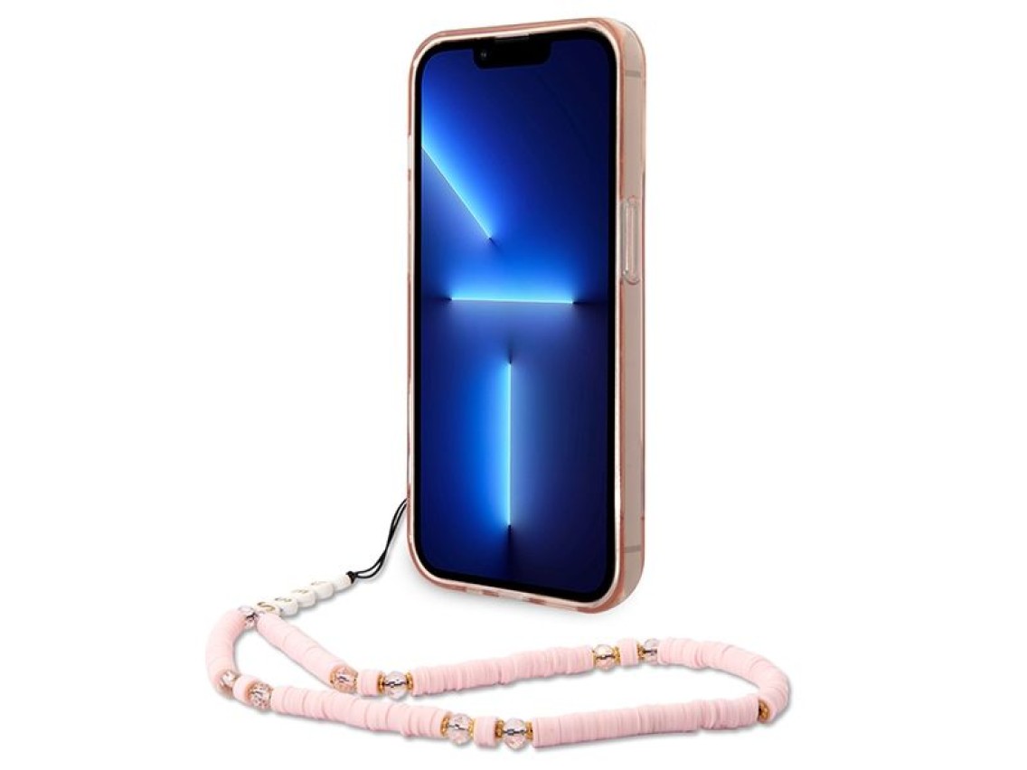 Guess GUHCP14XHGCOHP iPhone 14 Pro Max 6.7" pink/pink hardcase Translucent Pearl Strap