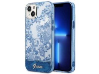 Guess GUHCP14MHGPLHB iPhone 14 Plus 6.7" capa rígida azul/azul Coleção Porcelana Guess GUHCP14MHGPLHB iPhone 14 Plus 6.7" capa rígida azul/azul Coleção Porcelana
