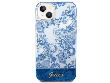 Guess GUHCP14MHGPLHB iPhone 14 Plus 6.7" blue/blue hardcase Porcelain Collection Guess GUHCP14MHGPLHB iPhone 14 Plus 6.7" blue/blue hardcase Porcelain Collection