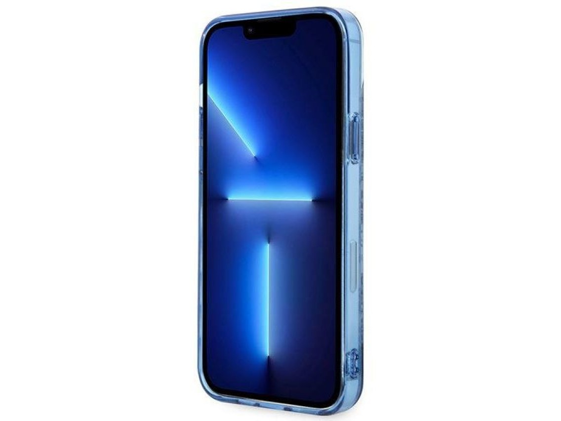 Guess GUHCP14MHGPLHB iPhone 14 Plus 6.7" capa rígida azul/azul Coleção Porcelana