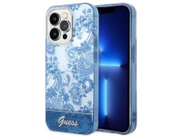 Guess GUHCP14LHGPLHB iPhone 14 Pro 6.1" capa rígida azul/azul Coleção Porcelana Guess GUHCP14LHGPLHB iPhone 14 Pro 6.1" capa rígida azul/azul Coleção Porcelana