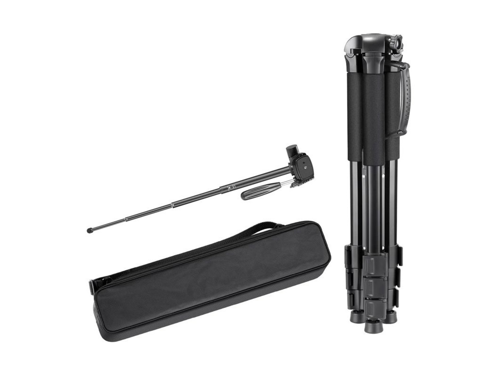 Trípode de aluminio Neewer SAB264 con monopie y cabezal panorámico.