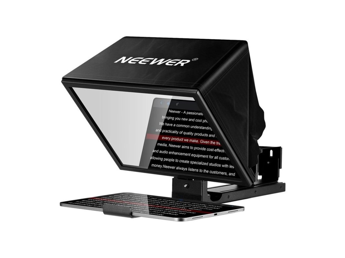 Teleprompter ajustable de aleación de aluminio NEEWER BASICS X12B de 12 pulgadas