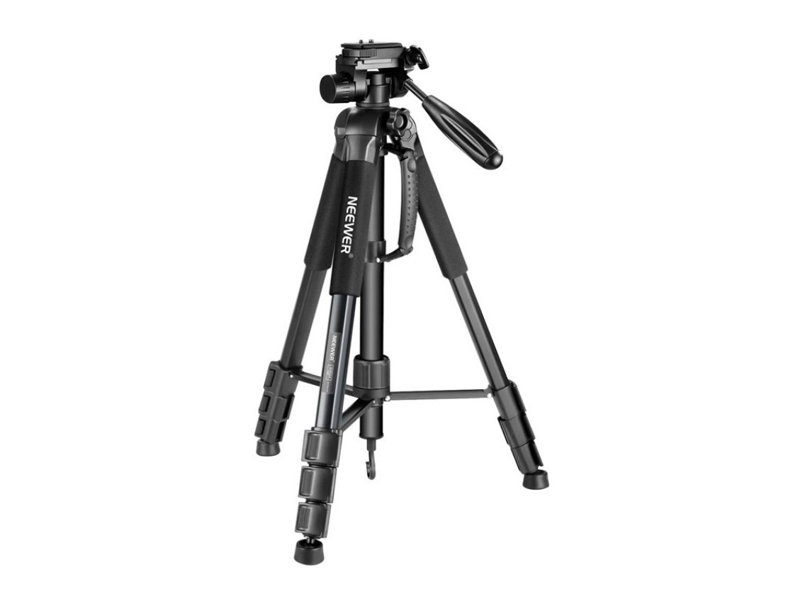 Trípode de aluminio Neewer SAB264 con monopie y cabezal panorámico.