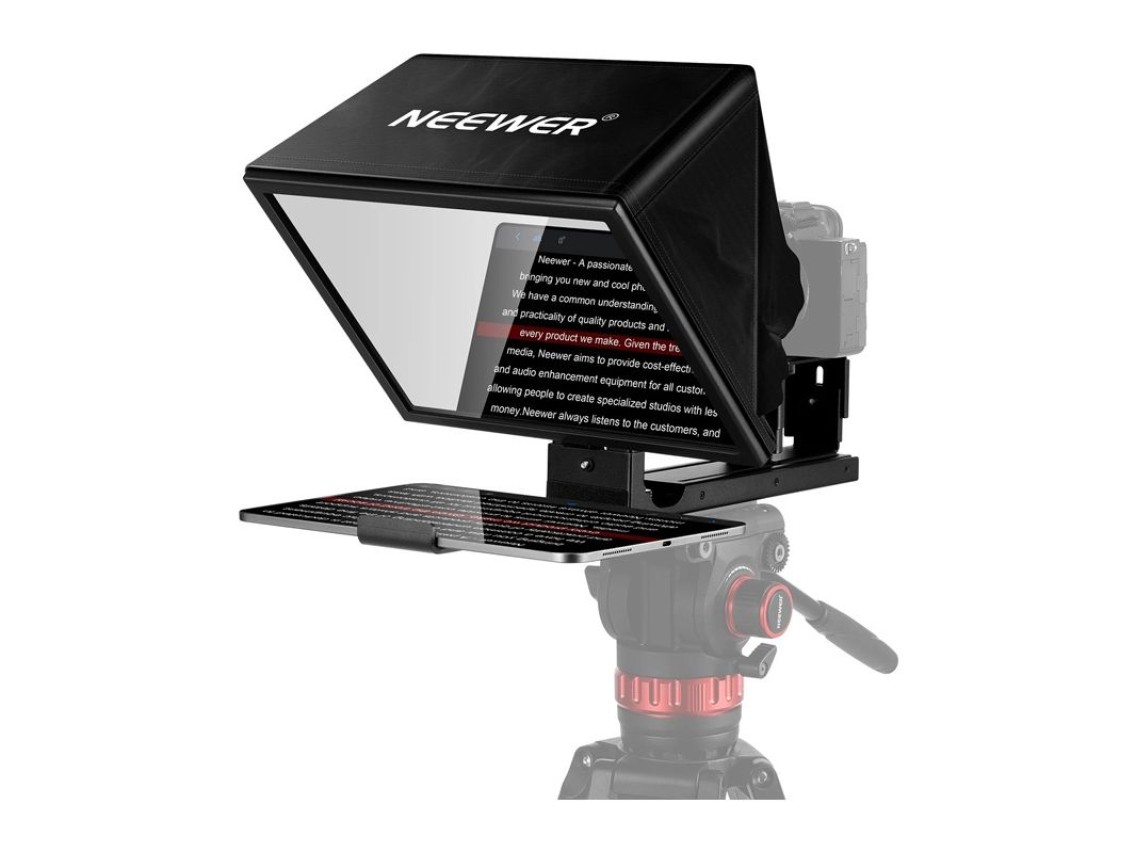 Teleprompter ajustable de aleación de aluminio NEEWER BASICS X12B de 12 pulgadas