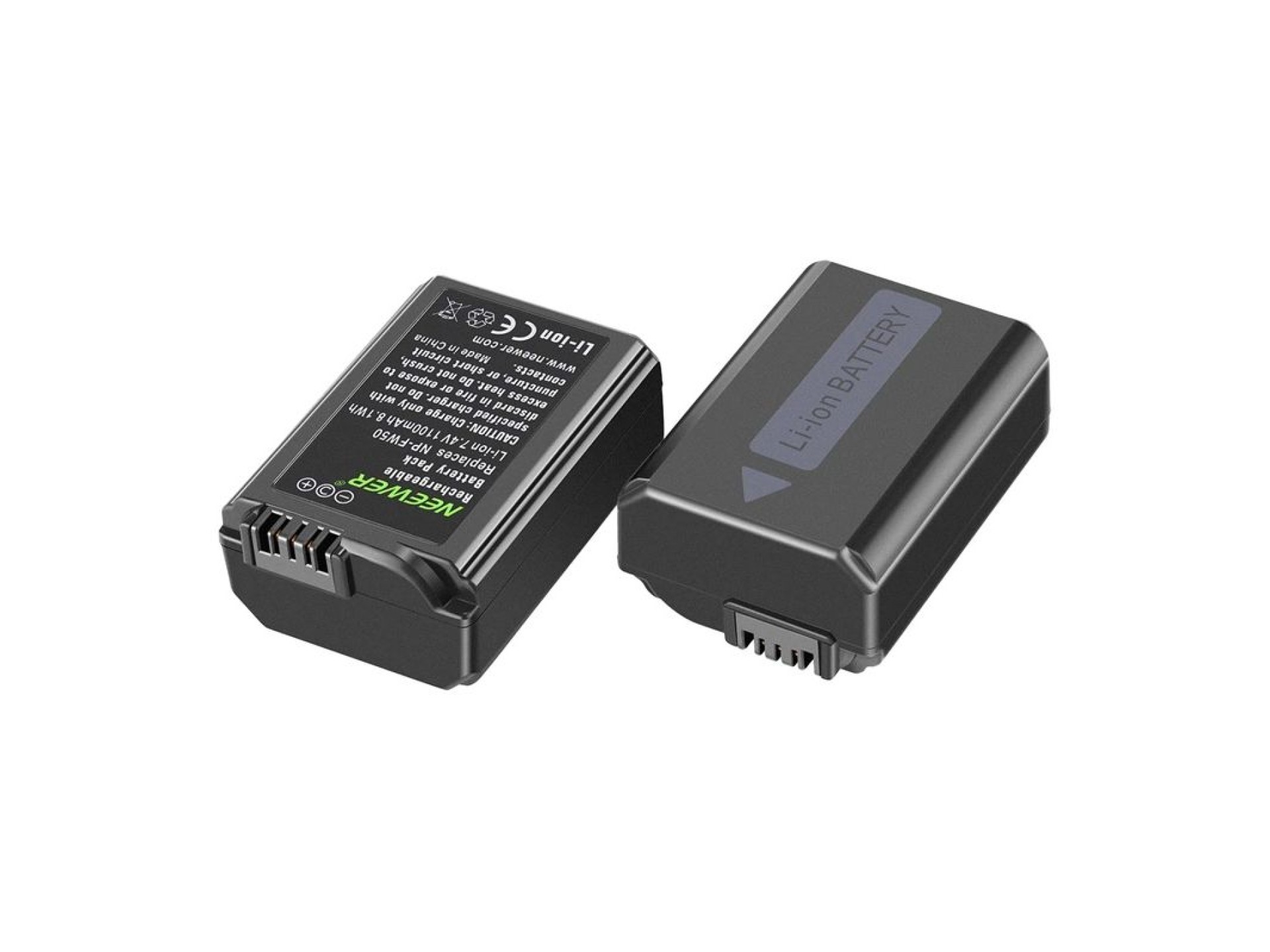 Conjunto com 2 baterias de substituição Sony e um carregador NEEWER NP-FW50.