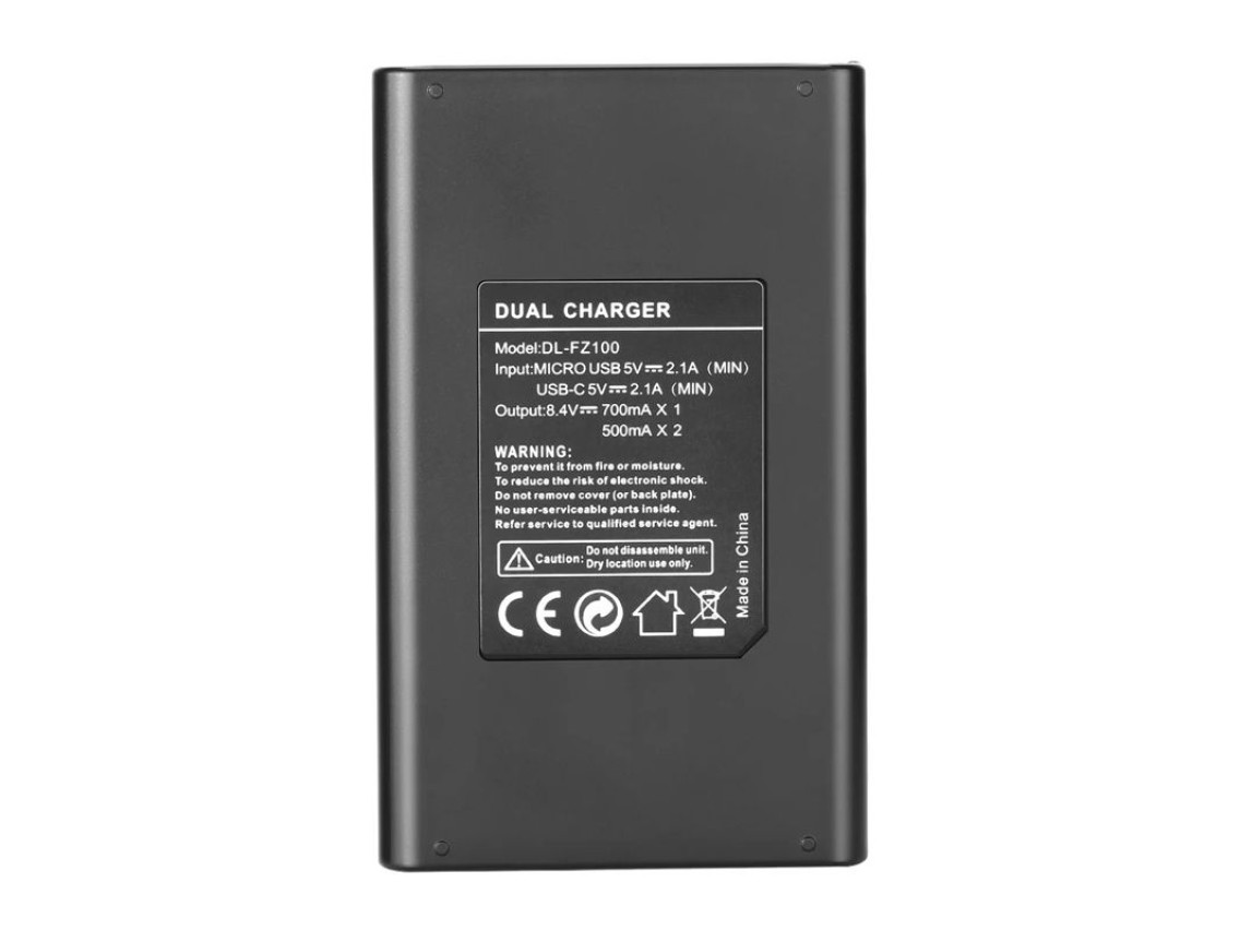 NEEWER DL-FZ100 Dual Battery Charger for NP-FZ100-S Batteries