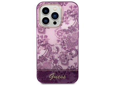 Guess Porcelain Collection case for iPhone 14 Pro Max - fuchsia Guess Porcelain Collection case for iPhone 14 Pro Max - fuchsia