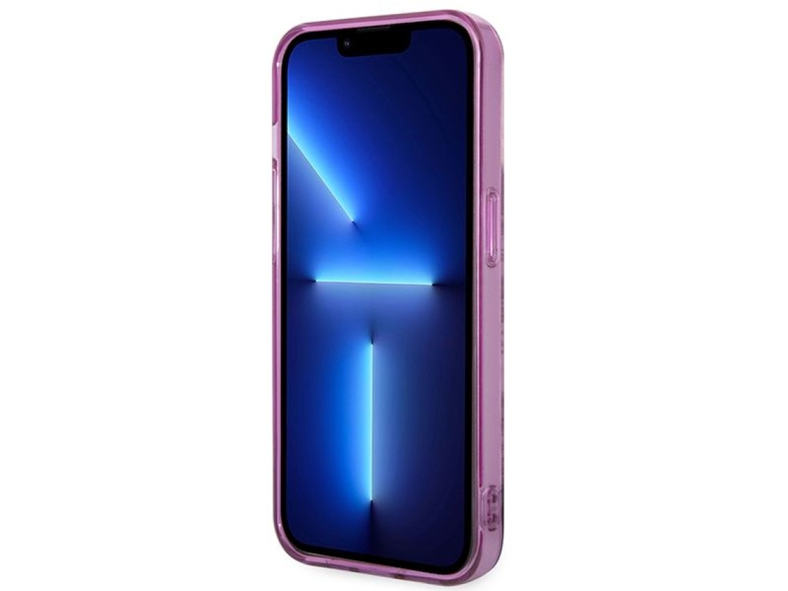 Capa Guess Porcelain Collection para iPhone 14 Pro Max - fúcsia