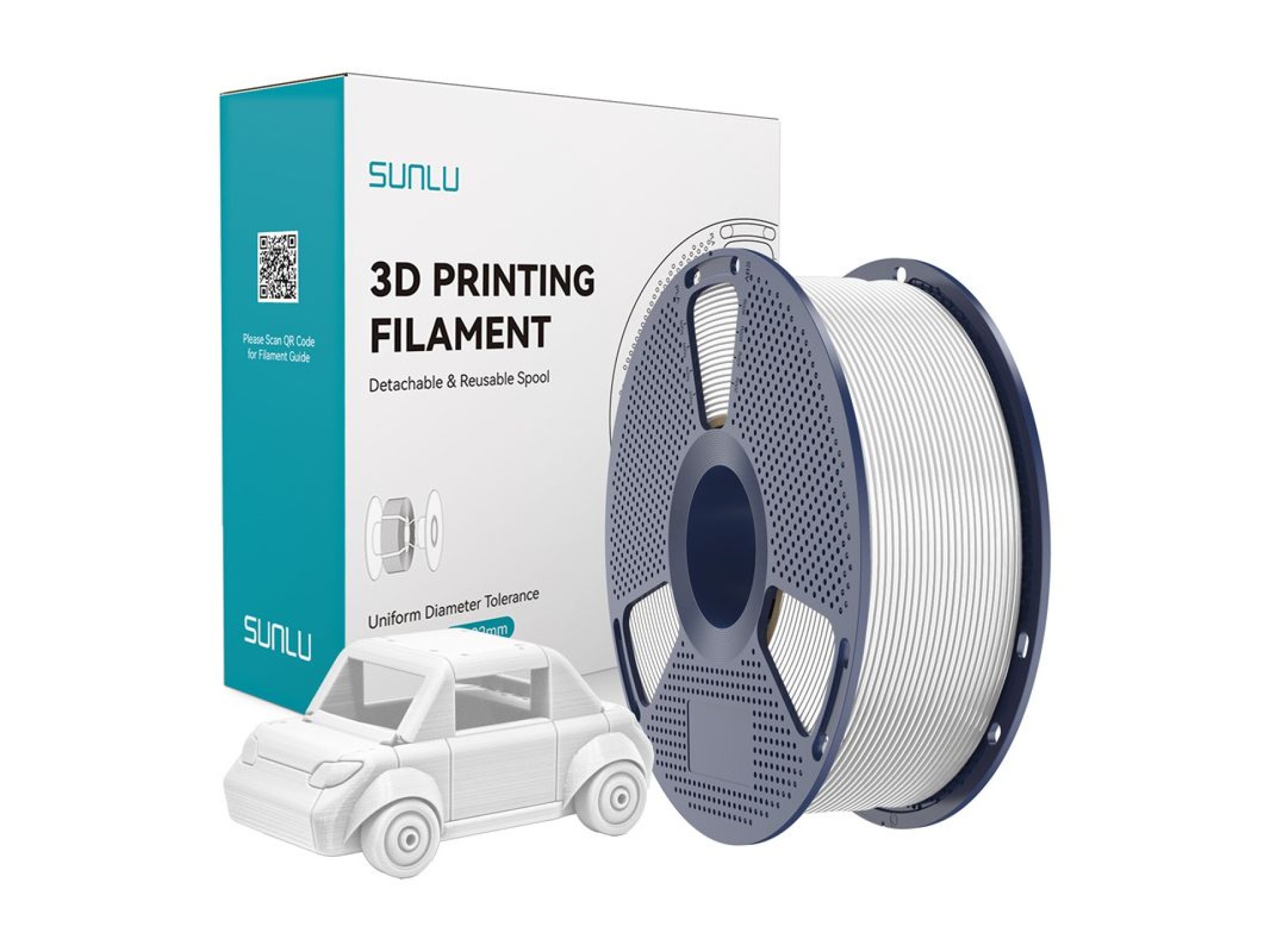 Filamento PETG Sunlu (Blanco)