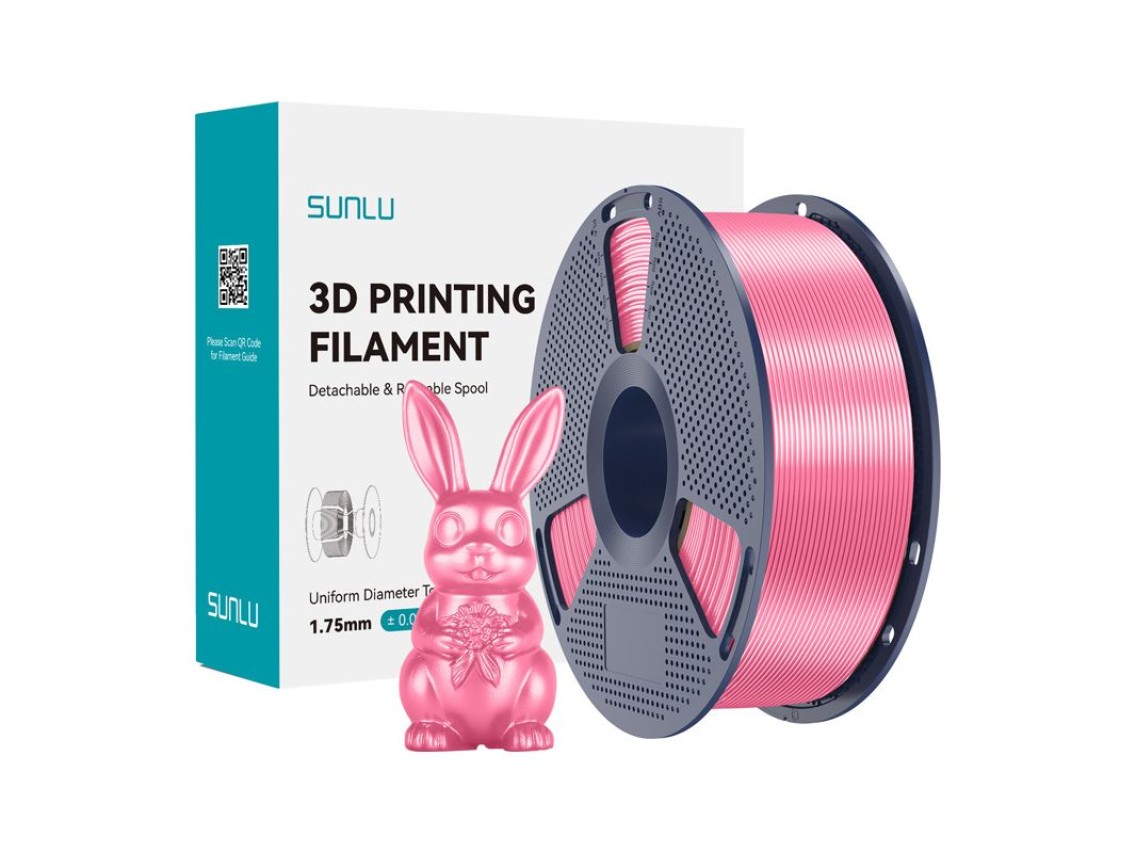Filamento de seda PLA+ Sunlu (rosa)
