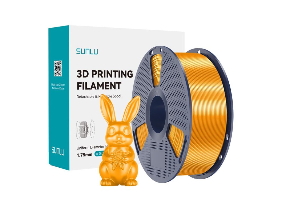 Filamento de seda PLA+ Sunlu (latón)
