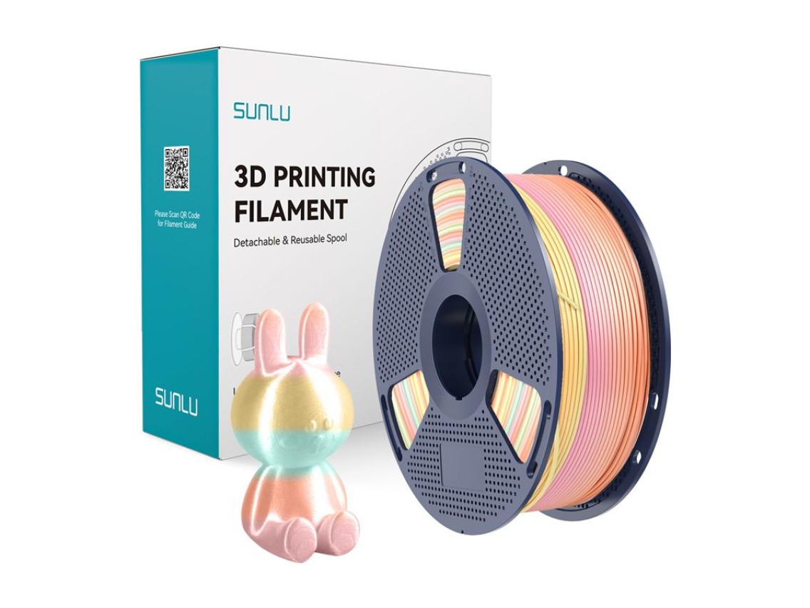 Sunlu PLA+ Silk Filament (Rainbow) 05