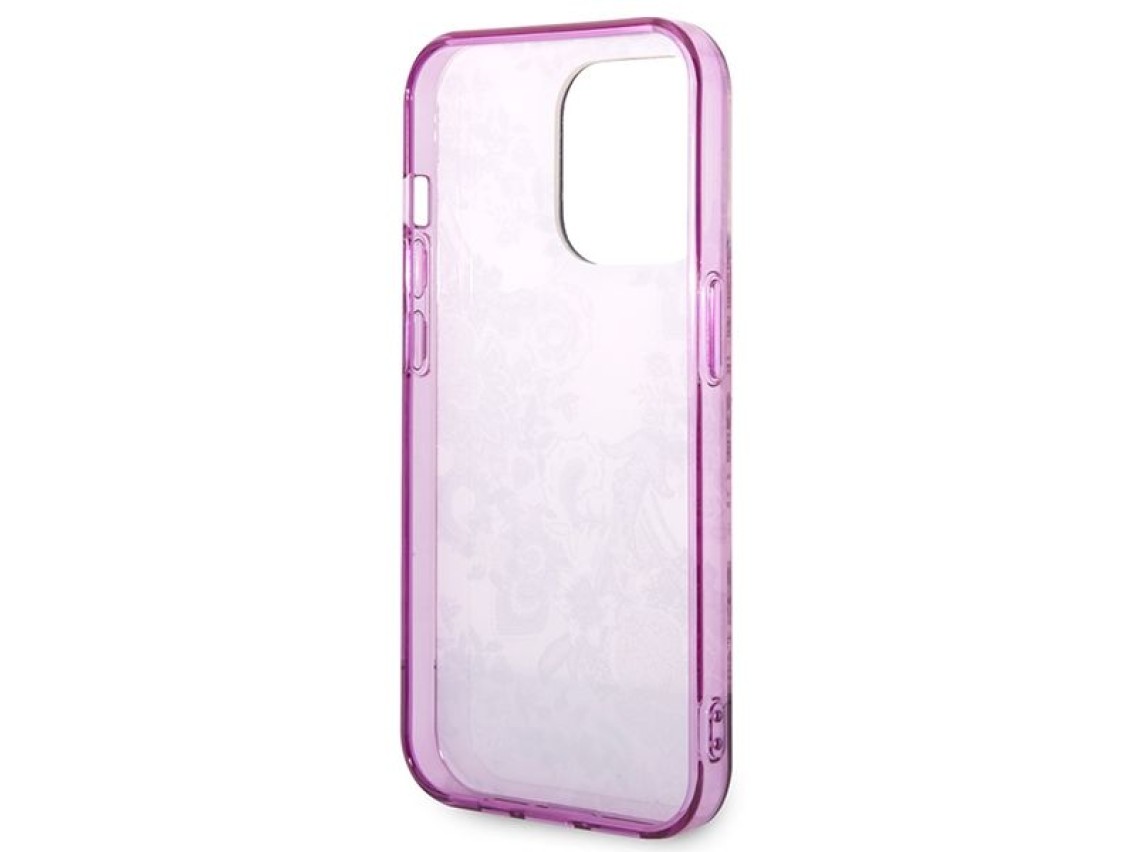 Capa Guess Porcelain Collection para iPhone 14 Pro Max - fúcsia