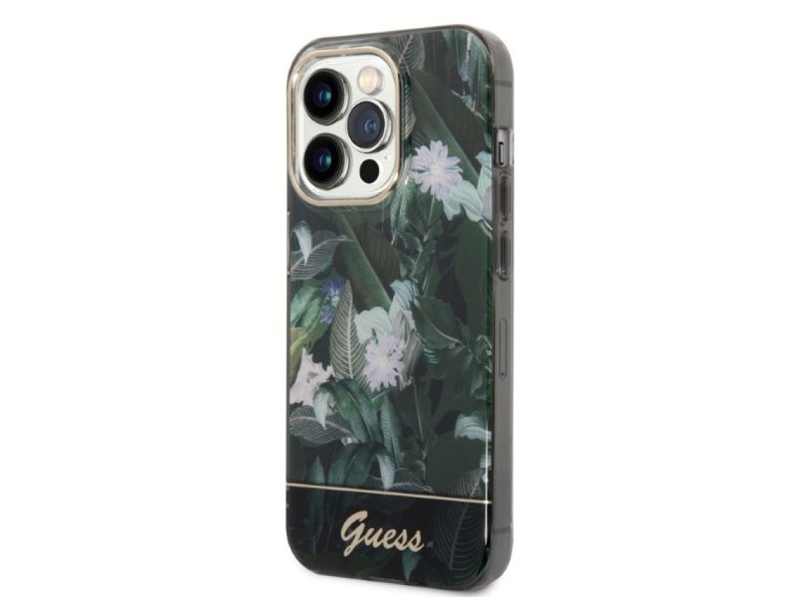 Guess Jungle Collection case for iPhone 14 Pro Max - green